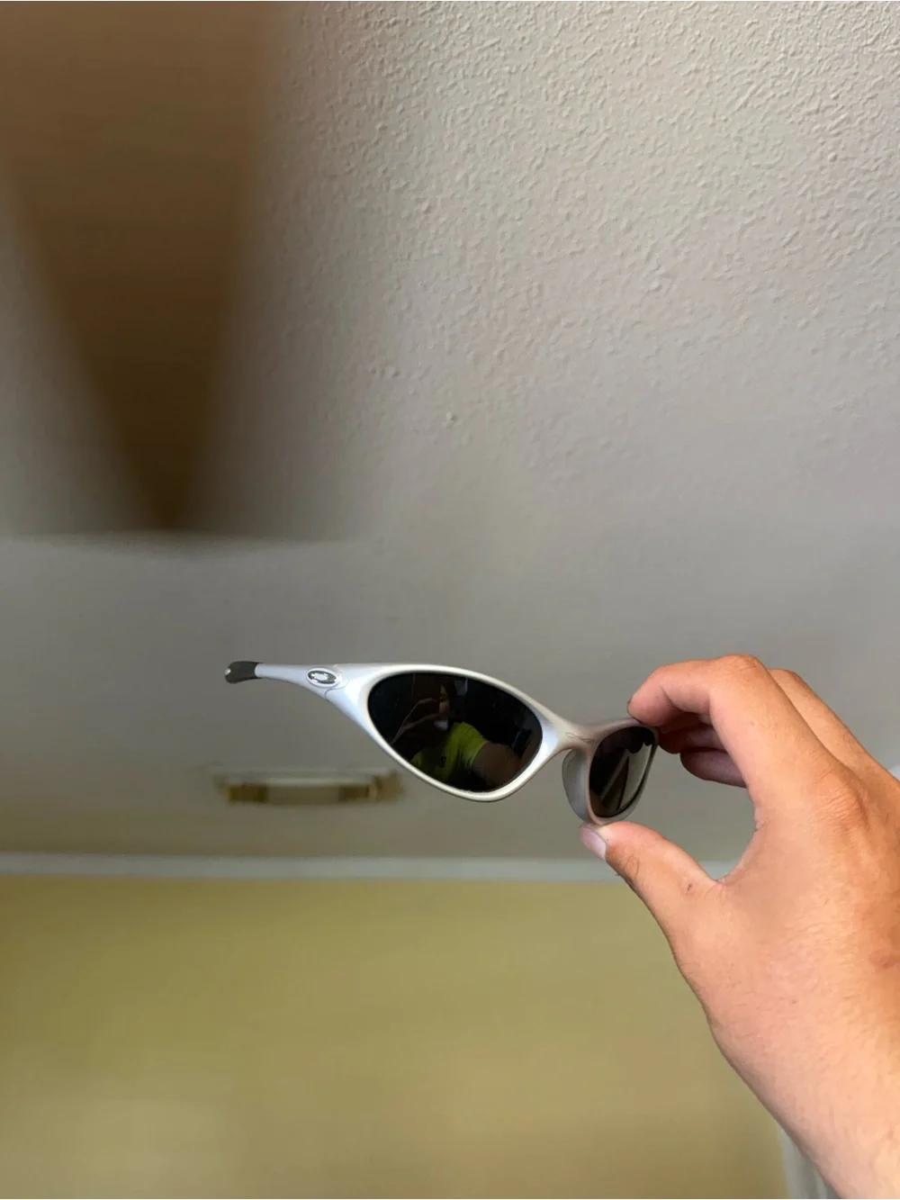 White Frame Black Lens Men's Sport Sunglasses Oakley